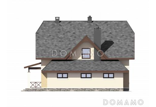 Проект небольшого дома с гаражом / Фасад 2