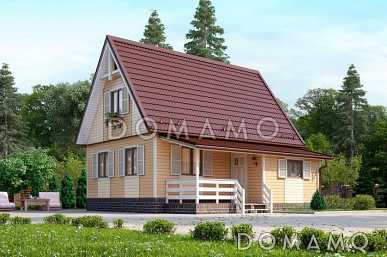 Проект дома из клееного бруса с двумя спальнями