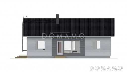 Проект одноэтажного каркасного дома с просторной кухней / Фасад 1