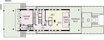 Дом на море / План цокольного этажа