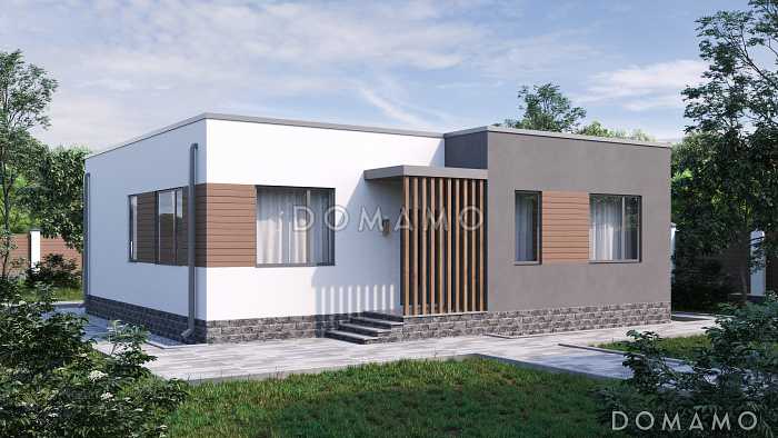 Проект одноэтажного дома в современном стиле