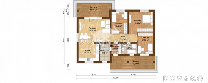 АЛЬФА 150 / План 1 этажа