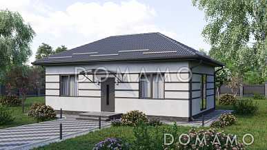 Проект одноэтажного компактного дома в современном стиле