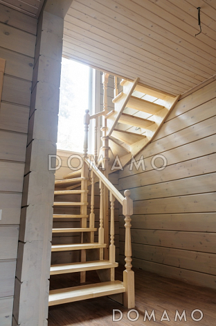 Проект деревянного дома из клееного бруса  для постоянного проживания семьи из 3-4 человек