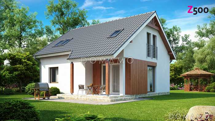 Проект уютного мансардного дома из газобетона с тремя спальнями и кабинетом