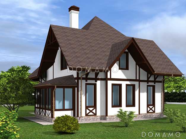 Проект просторного коттеджа в стиле кантри из СИП панелей