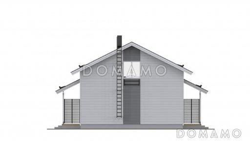 Проект современного двухэтажного дома / Фасад 1