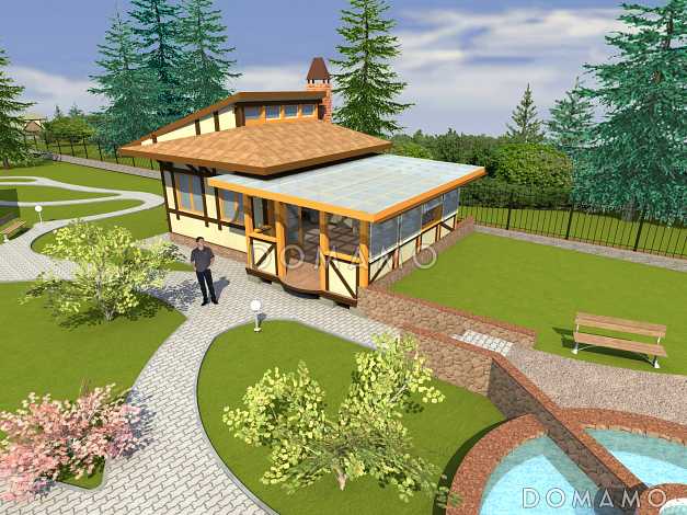 Проект беседки с барбекю