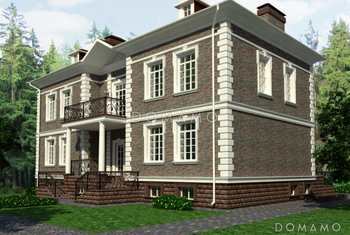 Проект загородного дома с большой бильярдной