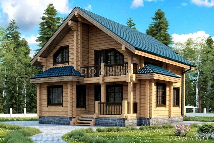 Проект дома с гардеробным помещением и балконом