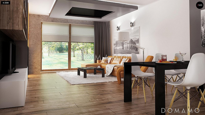 Проект простого компактного одноэтажного дома из газобетона с тремя спальнями