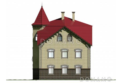 Проект коттеджа в готическом стиле / Фасад 2