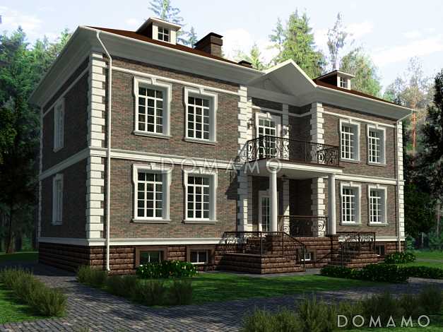 Проект загородного дома с большой бильярдной