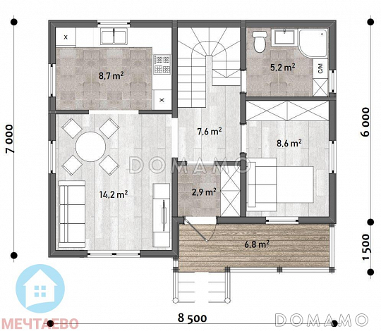 Реймс / План 1 этажа