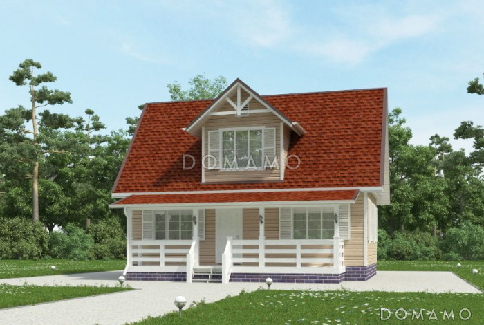 Проект двухэтажного каркасного дома 6х9