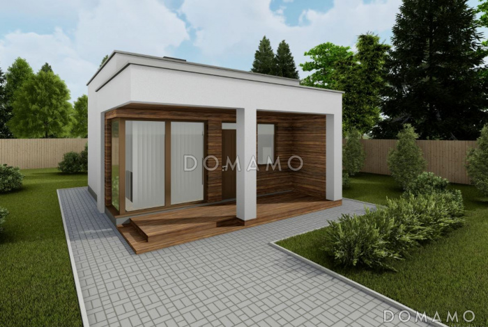 Проект бани с террасой, санузлом, комнатой отдыха