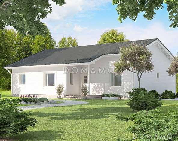 Проект каркасного дома с тремя спальнями