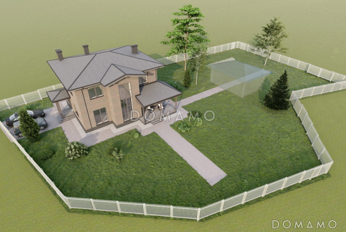 Проект двухэтажного кирпичного дома со вторым светом и детской на втором этаже