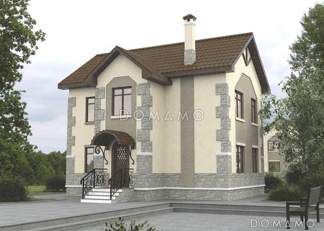 Проект дома из SIP панелей с полным вторым этажом