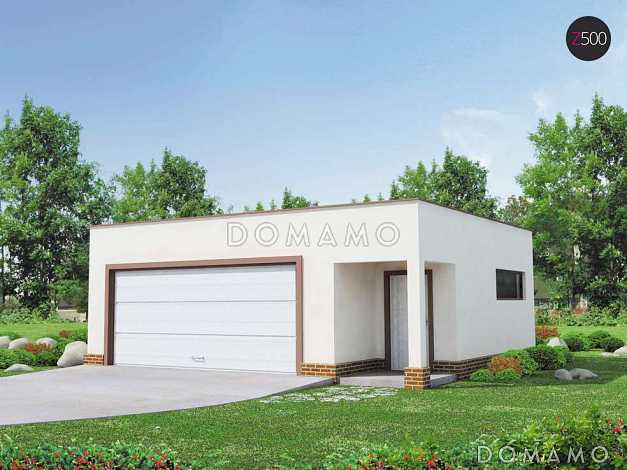 Проект просторного гаража из газобетона для двух автомобилей 