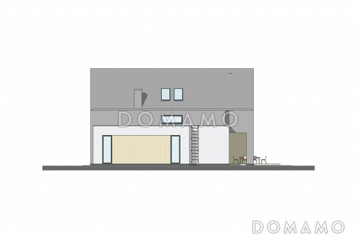 Проект кирпичного дома барнхаус с 3 спальнями на мансарде, сауной и тренажерным залом / Фасад 4