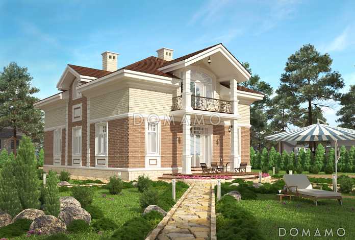 Проект небольшого особняка в классическом стиле 