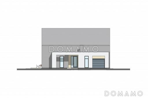 Проект кирпичного дома барнхаус с 3 спальнями на мансарде, сауной и тренажерным залом / Фасад 2